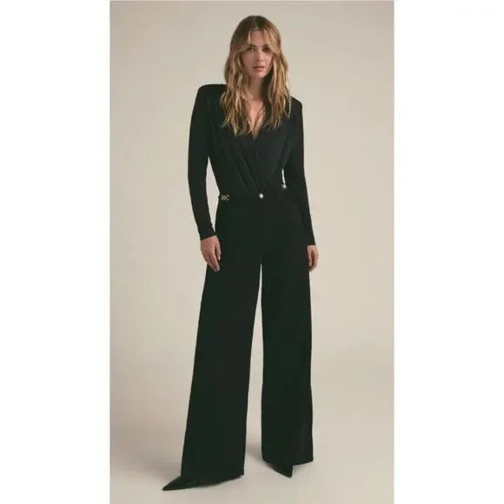 Favorite Daughter Jeans The Fancy Mischa Phantom Wide Leg, Black, Sz 34 NWT New